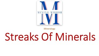 Streaks of Minerals  Streak Plate  Importance of Streak Role of streak in Mineral Identification [upl. by Titos]