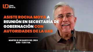 Asiste Rocha Moya a reunión en Secretaría de Gobernación con autoridades de la UAS [upl. by Lesley]