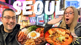 Americans Try KOREAN FOOD For the First Time In SEOUL [upl. by Anayet38]