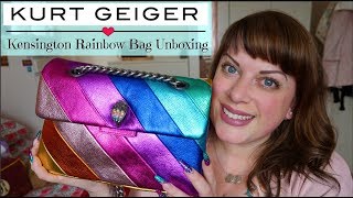 Kurt Geiger Unboxing  Kensington Rainbow Bag [upl. by Keffer]