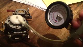 Testing popoff pressure on a hr type Chinese carburettor [upl. by Viglione]