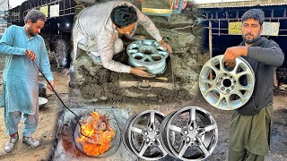 For the first time Car Alloy Rims are Manufactured From Aluminum Waste in The Old Fashioned way [upl. by Darryn]