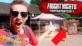 A BRAND NEW MAZE  THORPE PARK FRIGHT NIGHTS CONSTRUCTION VLOG 1 [upl. by Camella]