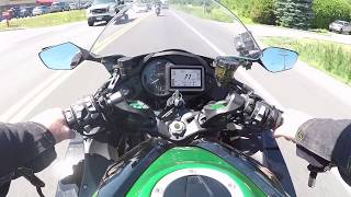 Motocyclistenet ESSAI 20 minutes avec la Kawasaki H2 SX SE 2018 [upl. by Brew]