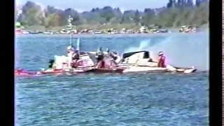 1988 Columbia Cup Unlimited Hydroplane Race Hanauer vs DEath [upl. by Gilletta]