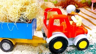 Learn farm vehicles with LEGO DUPLO  Toy tractors for children amp Tractor videos for kids [upl. by Wanonah]