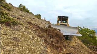 Caterpillar D7g Bulldozer Faces Death While Cutting Slopes caterpillar bulldozer cat [upl. by Jereme]