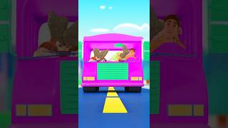 Wheels On The Bus Go Round And Round shorts wheelsonthebus ytshort kidssongs nurseryrhymes [upl. by Gianina858]