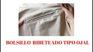 DIY Bolsillo ribeteado tipo ojal [upl. by Hessney]