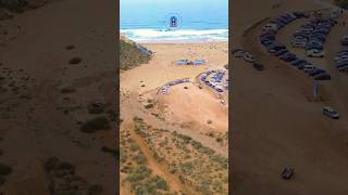 Mirleft Beach by Drone mirleft tiznit drone azulviewsmorocco المغرب plage summer اكسبلور [upl. by Anitra]