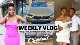 🔥WEEKLY VLOG VISITING FAMILY PLANS TO GET PREGNANT TWINS 💛 BWM CAR SURPRISES Msnaturally Mary [upl. by Ayidan251]