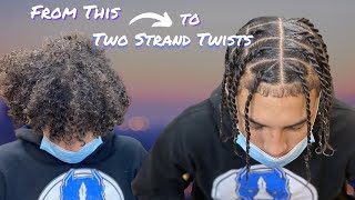 Mens Natural Hair Tutorial  Twist Out [upl. by Atteloiv]