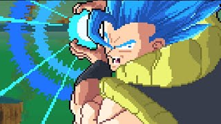 SSJB Gogeta ultimate attack vs SSJ4 Gogeta 100x Bing Bang kamehameha [upl. by Adnolahs999]