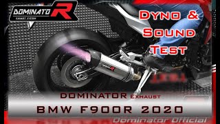 BMW F900R 💥 Dyno amp Flames 🔥 Pure Sound 🔊 Stock vs Dominator 🎧HQ Sound 🇵🇱⚡Exhaust Compilations [upl. by Geehan]