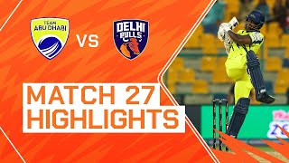 2023 Abu Dhabi T10 Match 27 Highlights Team Abu Dhabi vs Delhi Bulls  Season 7 [upl. by Elok]