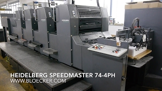 Heidelberg Speedmaster SM 74 4PH  offset printing machine [upl. by Booze]