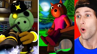 Reacting To NEW PIGGY ANIMATIONS Roblox Piggy Animations [upl. by Yenitirb24]