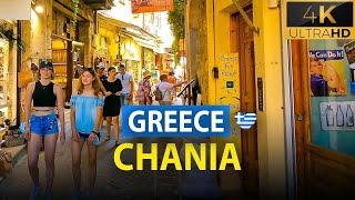 🇬🇷 Chania Crete Greece A Virtual Stroll Through Chania 4K [upl. by Innes]