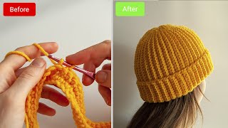 Easy Crochet Beanie For Beginners  Crochet Hat for Men amp Women [upl. by Azalea]