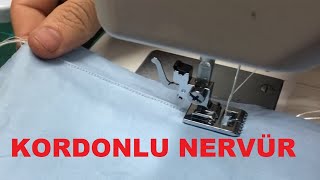 Kordonlu Nervür Yapımı Pipet İle Janome 726 Dikiş Makinesi [upl. by Brandyn]