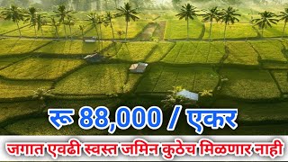 50 Acre Land for sale₹ 88000 OnlyAcre lowrateland propertyinratnagiri cheapratelandforsale [upl. by Nylac]