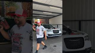 Preparing Chrysler 300 hellcat for twotone vinyl wrap chryslersrt hellcat carwraps viral [upl. by Aramad]