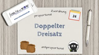 Doppelter Dreisatz  Zusammengesetzter Dreisatz [upl. by Mapes]