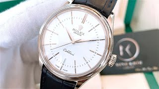 Sang Trọng amp Kín Đáo Rolex Cellini Time 39mm Ref 50509 Vàng Trắng Mặt Trắng [upl. by Gerladina]