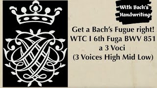 J S Bach on clavichord WTC I Fugue No 6 in d minor WTK I dmoll BWV 851 [upl. by Frieder485]