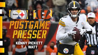 Kenny Pickett amp TJ Watt Postgame Press Conference Week 12 at Bengals  Pittsburgh Steelers [upl. by Saenihp]