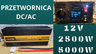 Przetwornica DCAC 12V230V 2500W5000W Pełny Sinus VEVOR [upl. by Brennan]