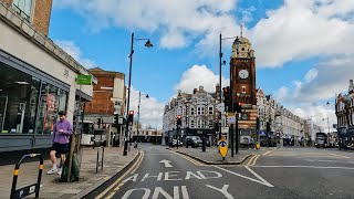 Driving in London  Somers Town to Tottenham via Holloway Hornsey Crouch End Wood Green [upl. by Ahsha538]