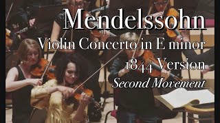 Mendelssohn Violin Concerto Op64 1844 version 2nd mvt  Alena Baeva [upl. by Yelram484]