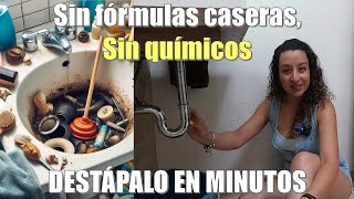 COMO DESTAPAR LAVABO DE BAÑO sin preparar fórmulas y en pocos minutos [upl. by Enalahs504]