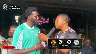 Manchester United 30 Leicester City Fan Reaction l Premier League Football Highlights [upl. by Negroj]