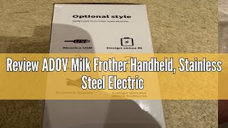 Review ADOV Milk Frother Handheld Stainless Steel Electric Coffee Whisk and Egg Beater Rechargeabl [upl. by Eam]