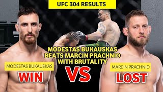 UFC 304 results Modestas Bukauskas beats Marcin Prachnio with brutality [upl. by Thacker693]