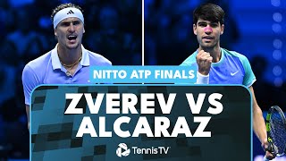 Alexander Zverev vs Carlos Alcaraz EPIC Match Highlights  Nitto ATP Finals 2024 [upl. by Stormy23]