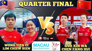 QF🇲🇾Wong Tien CiLim Chiew Sien VS 🇨🇳Guo Xin WaChen Fang Hui🔥‼️macauopen2024 [upl. by Macgregor]