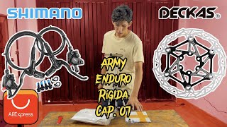 Unboxing de FRENOS SHIMANO MT200 Y DISCOS DECKASS DE 160mm y 180mm  Aliexpress Cap 07 [upl. by Vincenz]