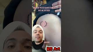 ¡PORQUERIAS La nueva moda de tatuarse los dientes de tu pareja tatuajes shorts viral [upl. by Carita]