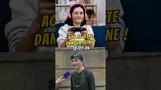 AOC se jette dans la Seine 🌊 humour parodie aoc seine paris2024 macron zemmour jo2024 [upl. by Ycart]