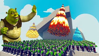 200x SHREK vs 4x EVERY GOD  Totally Accurate Battle Simulator TABS [upl. by Ahsenhoj]