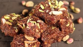 Date And Fig Barfi  Not So Junky  by Chef Siddharth  Sanjeev Kapoor Khazana [upl. by Habas262]