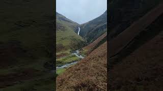 Grey Mares tail Waterfall Scottish Borders calming relax scotland scenery anime background [upl. by Cairistiona]