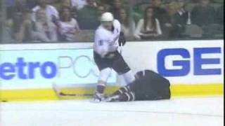 Tom Wandell hits Teemu Selanne and Selanne boards Wandell [upl. by Gonyea]