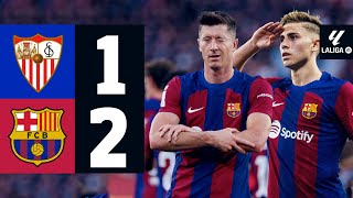 SEVILLA 1 vs 2 FC BARCELONA  LALIGA 202324 MD38 [upl. by Kinsler]