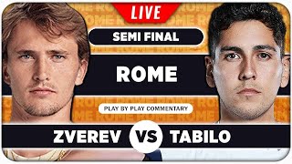 ZVEREV vs TABILO • ATP Rome 2024 SF • LIVE Tennis PlaybyPlay Stream [upl. by Enileda]