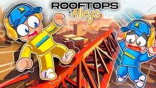 TESTAMOS O MELHOR JOGO DE PARKOUR DO MUNDO Rooftops amp Alleys The Parkour Game  Brancoala Games [upl. by Christian]