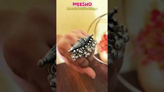 Oxidized jewellery oxidisedjewellery oxidisedring ring jewellery meesho shorts viral [upl. by Nosilla]